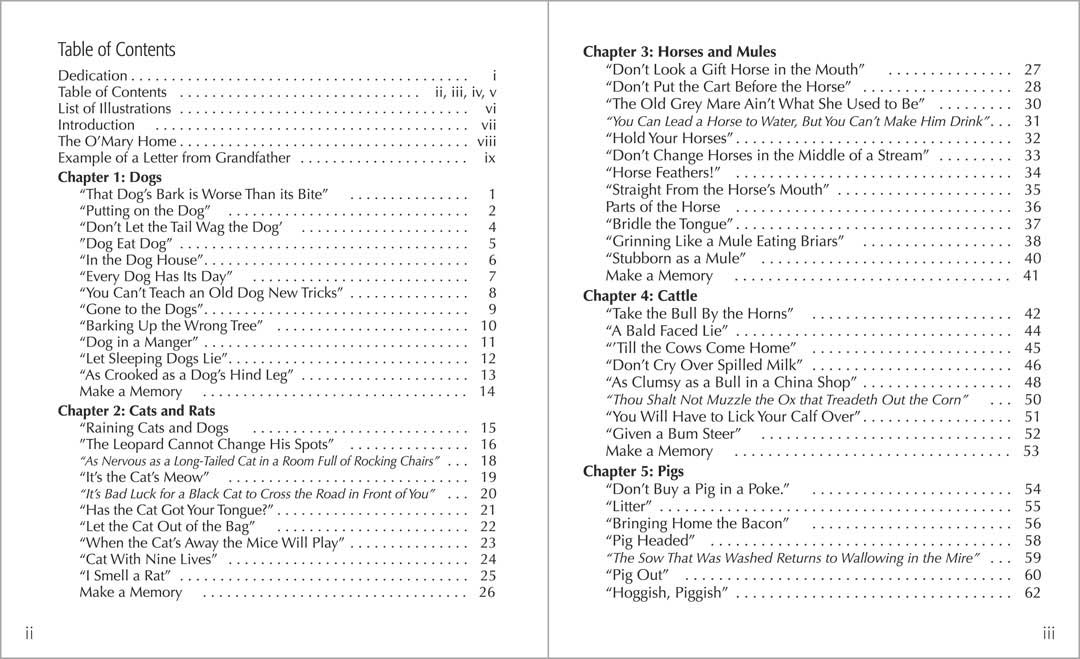 Table of Contents - Pages 1 & 2
